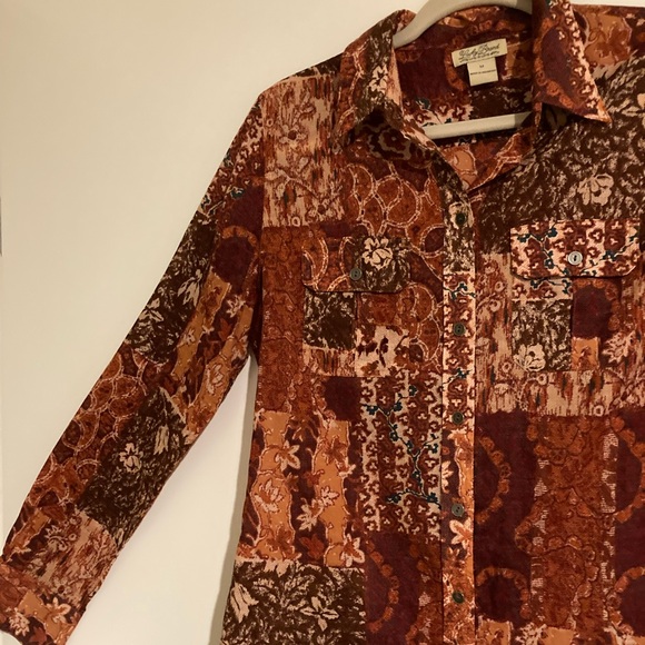 Lucky Brand Ladies Patchwork Button Down Shirt - Picture 11 of 11